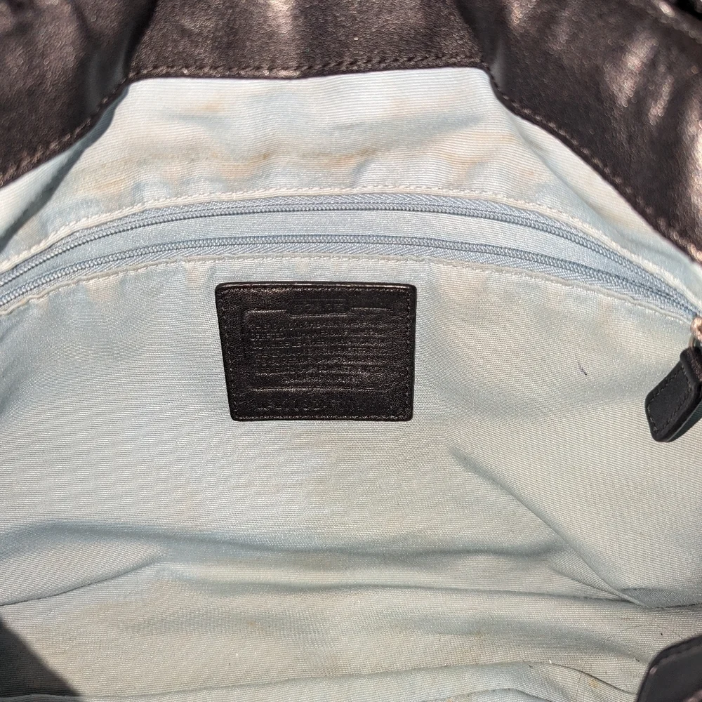 Y2K Coach Soho  Black  Leather Bag with its tag